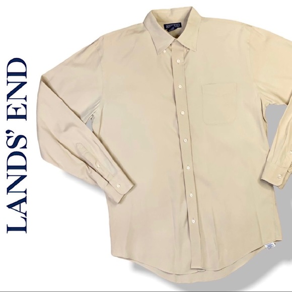 Men’s Land’s End Dress Shirt 16 1/2 37 Tall - Picture 1 of 4